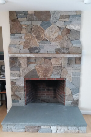 Barnstable MA Random Rubble Fireplace - Brownstone Hearth Unmistaken Stonecraft MA and Southern NH