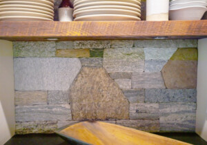 Princeton MA Kitchen Backsplash Close-up Unmistaken Stonecraft MA and Southern NH natural stone veneer