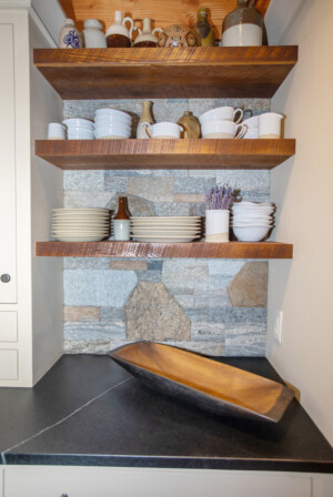 Princeton MA Kitchen Backslash Open Shelves-Soapstone… Countertops Unmistaken Stonecraft MA and Southern NH